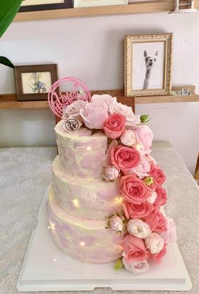 【私人订制】三层求婚蛋糕（提前1天预约，奶油霜工艺）