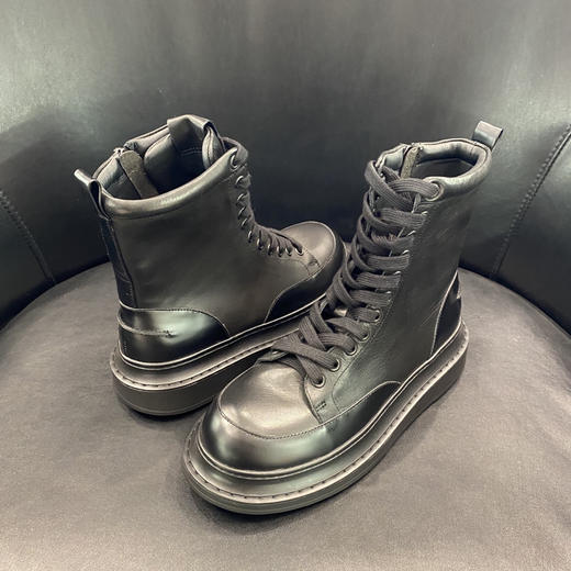 LFGJ 3017 牛皮马丁靴女款秋季短款甜酷短靴 商品图2