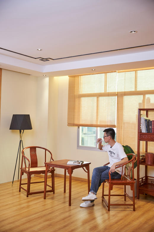 红桥红  家具严选  缅甸花梨（大果紫檀）【如意壸门垂手配小棋桌 圈椅 三件套】 商品图7