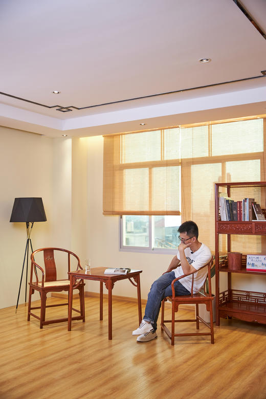 红桥红  家具严选  缅甸花梨（大果紫檀）【如意壸门垂手配小棋桌 圈椅 三件套】 商品图6