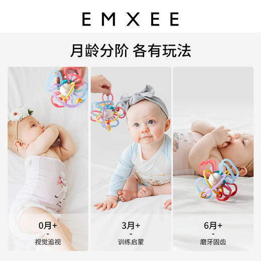 【安抚玩乐】嫚熙曼哈顿球牙胶婴儿磨牙棒可水煮食品级硅胶防吃手神器 商品图3