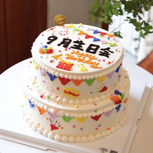 【款K】员工生日会定制奶油蛋糕 商品图0