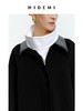 HIDEMI 美利奴羊毛廓形拼皮口袋中长款皮衣大衣 商品缩略图10
