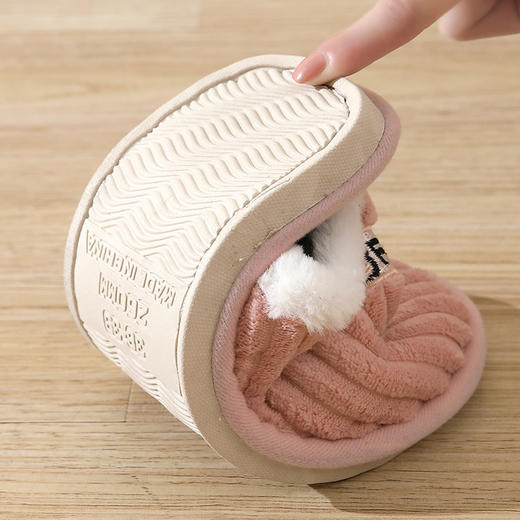 棉拖鞋包跟女士秋冬季室内保暖家居家用月子毛毛拖鞋男款棉鞋冬天 商品图2
