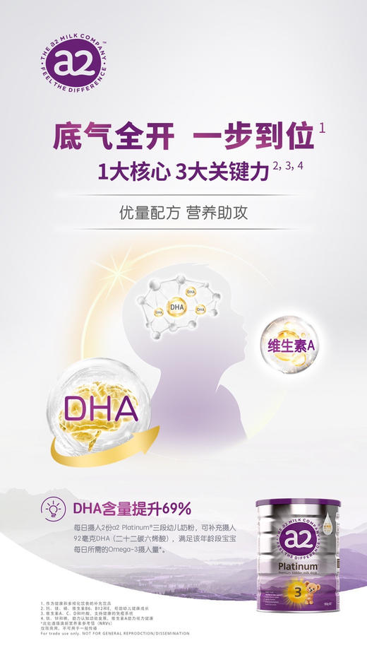 a2白金系列婴儿奶粉900g四段（4岁+）新包装 商品图5