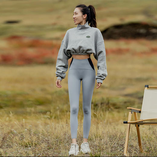 【高弹裸感】魔法腰臀显瘦拼色运动九分裤 商品图2