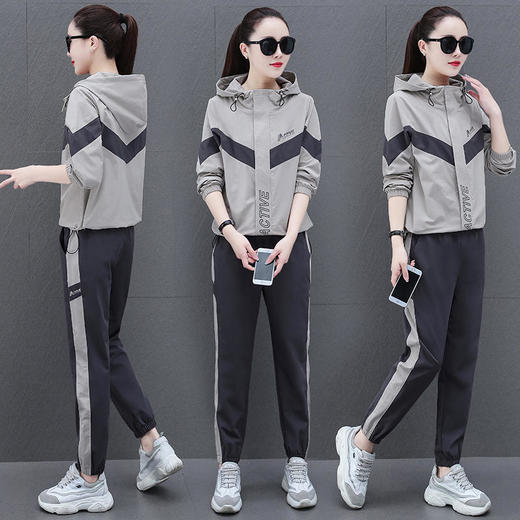 XMH-DLC3186-081 时尚气质休闲连帽长袖卫衣运动裤两件套 商品图8