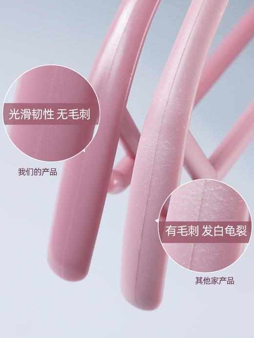 「10支装！无痕宽肩衣架，数款配色」居家日用防滑衣服架 收纳整理成人塑料衣裤挂架宿舍学生衣撑子 商品图4