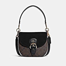 百货世界-国际精品馆-COACH  经典标志帆布KLEO 23号单肩包