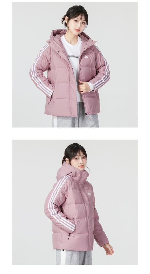 占姆士奥莱店 合作 阿迪达斯（adidas）女装羽绒服 新款情侣潮流长款休闲羽绒保暖连帽外套 商品图0