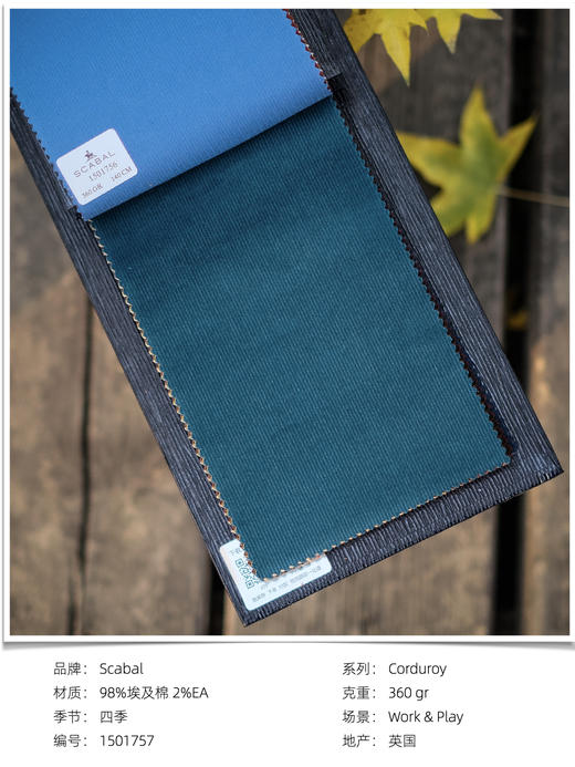 「爱好者直选26款」Scabal Corduroy埃及棉系列全麻衬单西 商品图5
