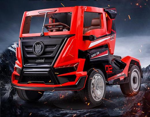 【新】贝多奇卡车头可坐人儿童电动车8轮汽车半挂大货车 商品图3