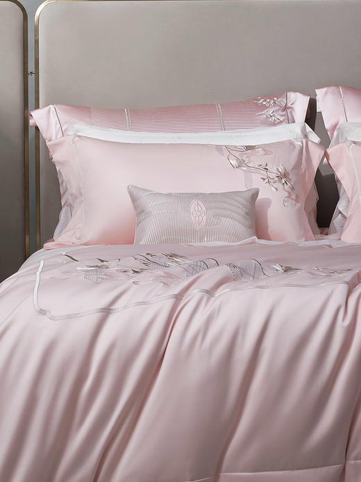 whinny/惠谊 新中式婉约100S新疆长绒棉全棉绣花四件套 香露 商品图2