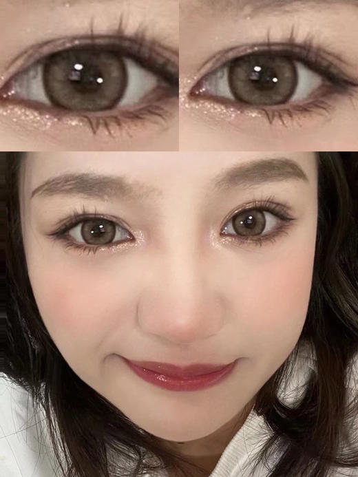 cococon 奶栗子 年抛 2片 14.5mm 着色14.1mm 基弧8.6 含水38% 韩国进口 商品图0