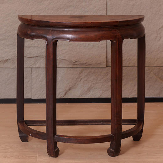 清 红木碗口线月牙桌 商品图4