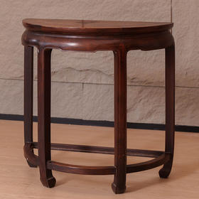 清 红木碗口线月牙桌