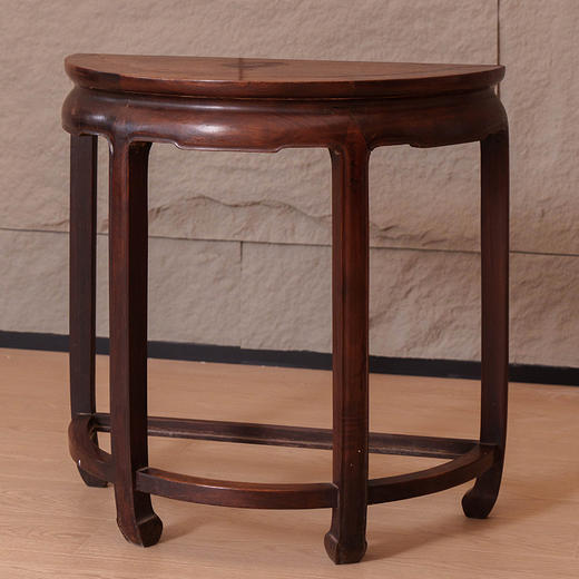 清 红木碗口线月牙桌 商品图0