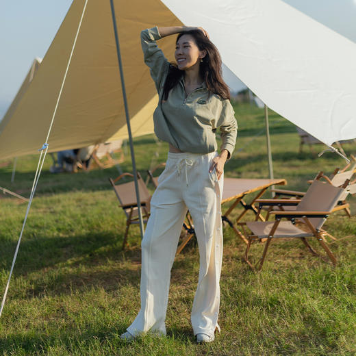 【81%棉垂感毛圈卫衣面料】多穿法侧缝排扣运动休闲长裤 商品图1