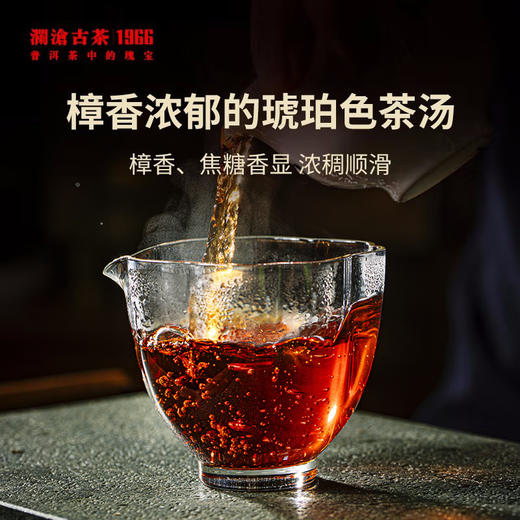 澜沧古茶2022年樟木陈香饼熟茶普洱茶云南茶叶原产地8年时光仓老茶350g 商品图3