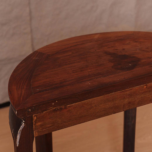清 红木碗口线月牙桌 商品图3