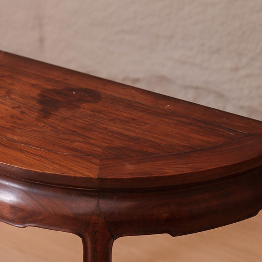 清 红木碗口线月牙桌 商品图2