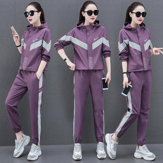 XMH-DLC3186-081 时尚气质休闲连帽长袖卫衣运动裤两件套 商品图6