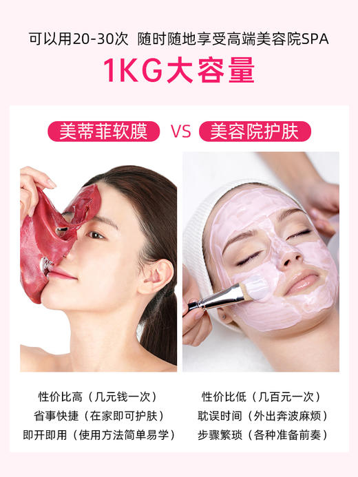 【中欧班列精选】BFT韩国软膜粉  原装进口  MEDIPEEL/美蒂菲玫瑰软膜粉 1kg+100g DB  商品图5