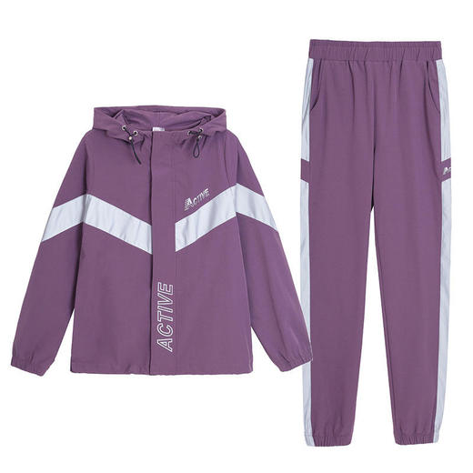 XMH-DLC3186-081 时尚气质休闲连帽长袖卫衣运动裤两件套 商品图4