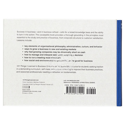 【中商原版】从商学院学到的101件事 第2版	101 Things I Learned (r) in Business School 英文原版 Michael W Preis 商品图1