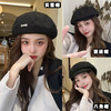 秋冬帽子新款女贝雷帽复古小众大头围反戴英伦时尚一帽三戴八角帽 商品缩略图0