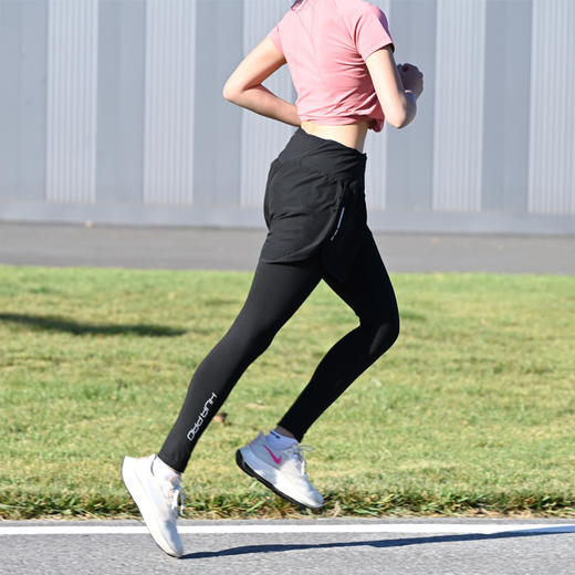 HUA.PAO画跑 多袋高腰设计三合一女款速干运动裤 商品图5