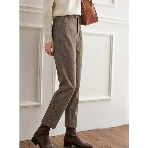 【哥弟同厂 专柜品质！】秋冬王炸神裤 加厚毛呢烟管裤 显瘦显高挑 版型超赞 商品图2