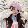 帽子女冬季韩版贝雷帽百搭保暖小众安格拉兔毛画家帽个性蓓蕾帽 商品缩略图1