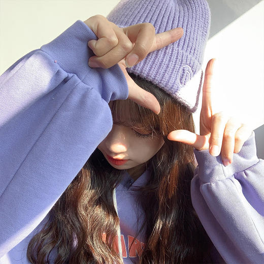 帽子女秋冬季简约字母毛线帽学生情侣户外保暖套头针织冷帽子男潮 商品图2