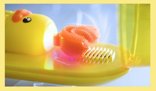 小黄鸭儿童硅胶u形电动牙刷3-4-12岁YZ 商品图0