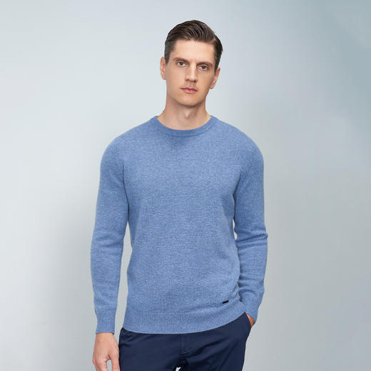 METTE羊绒世家男士羊绒套衫2022秋冬新品针织衫休闲宽松保暖毛衣 商品图3