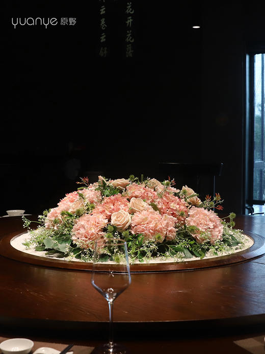 酒店新中式荷花餐桌花包厢仿真花艺摆件高端假花圆桌中间高档摆花 商品图2