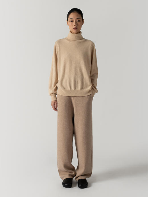 322工房经典再造纯羊绒高领打底衫2022年秋冬新款纯色针织套头衫 商品图1