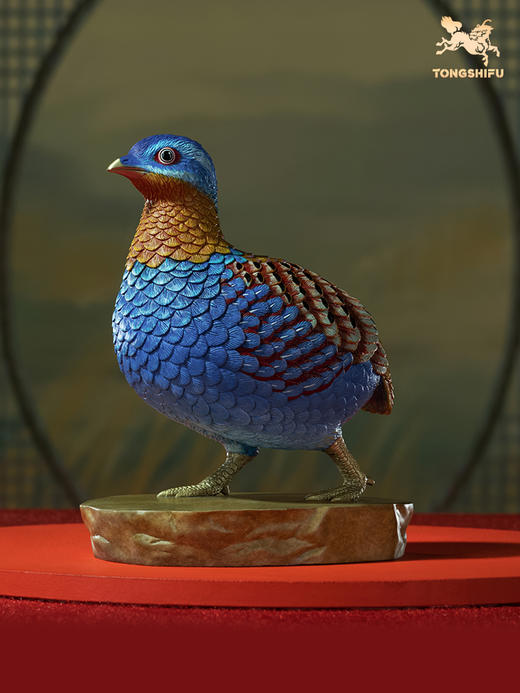 铜师傅 全铜摆件《铜师傅百鸟集》之红喉山鹧鸪 铜工艺品饰品摆件 商品图0