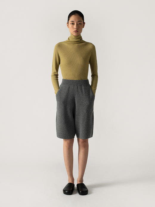 322工房无缝全成型绵羊毛高领打底衫2022年秋冬款纯色针织套头衫 商品图1