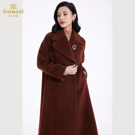 【羊驼毛】【绵羊毛】乔万尼新款羊驼毛大衣女秋冬羊毛外套冬季加厚高级感EF4A153 商品图1