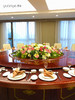 酒店餐桌花大圆桌中间转盘摆花饭店餐厅包厢高端仿真花装饰花摆设 商品缩略图1