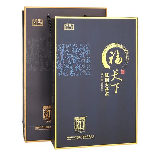 黑茶丨白沙溪  2022年 福天下 （蓝印5375）陈润天茯茶 800g 商品图0