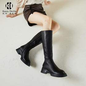 Kacey Devlin 骑士直筒皮长靴AT008（72小时发货）