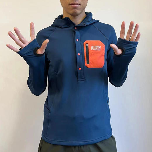 URG连帽加厚抓绒衣 Hoody Fleece Plus男女款春秋季户外跑步运动防寒保暖上衣 商品图6