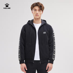 卡尔美运动潮流串标羽绒服保暖双面男外套冬季连帽充绒卫衣9247YR1020