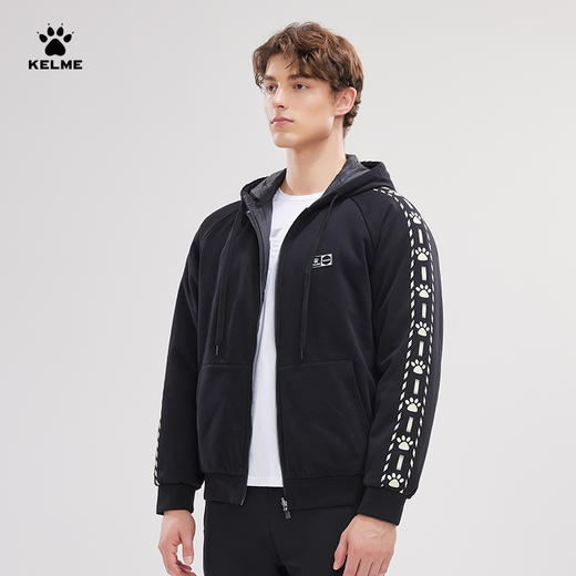 卡尔美运动潮流串标羽绒服保暖双面男外套冬季连帽充绒卫衣9247YR1020 商品图1