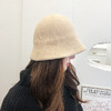秋冬保暖帽子女雪尼尔渔夫帽韩版百搭休闲针织水桶帽日系简约盆帽 商品缩略图1