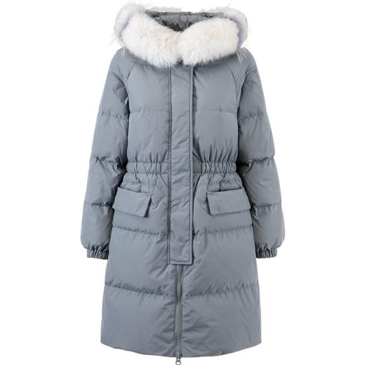 欧芮儿冬装女2019百搭毛领羽绒服中长款保暖加厚外衣外套 商品图3