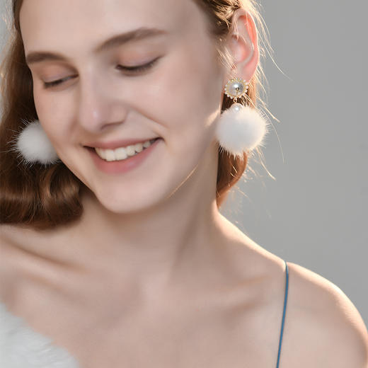 大英博物馆埃及系列安卡淡水珍珠系列珍珠毛球首饰项链耳环发夹抓夹 商品图3